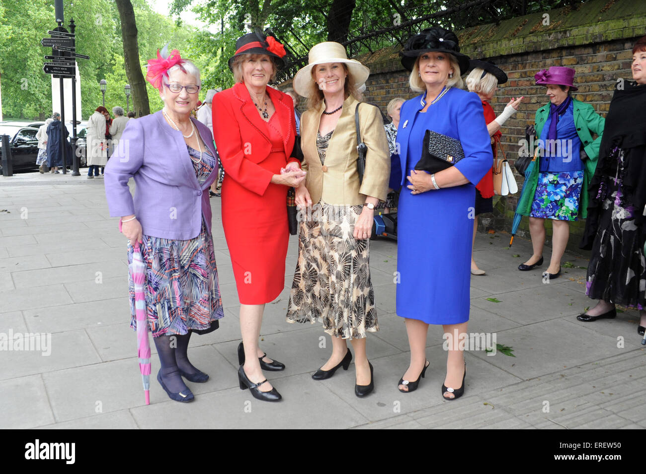 London, UK. 2nd of June, 2015. Ladies from the Women's Institute make their way to Buckingham