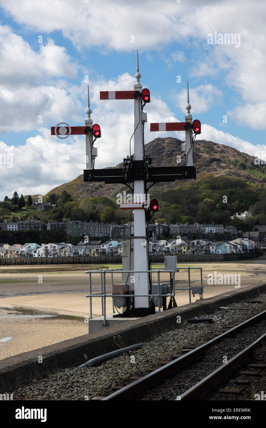 Harbour Station of the Ffestiniog And Welsh Highland Railway, Porthmadog,Gwynedd, North Wales Stock Photo