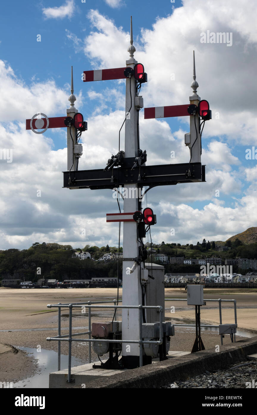 Harbour Station of the Ffestiniog And Welsh Highland Railway, Porthmadog,Gwynedd, North Wales Stock Photo