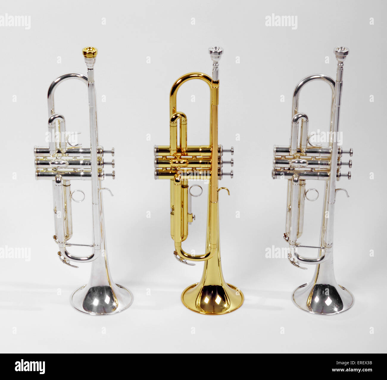 Three trumpets - generic Stock Photo