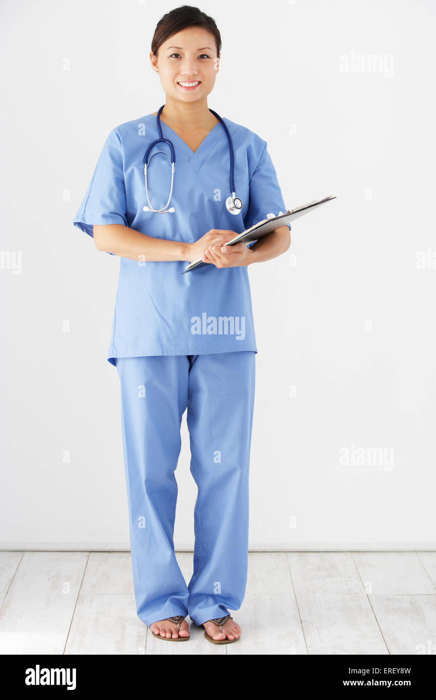 Nurse full length white background hi-res stock photography and images -  Alamy