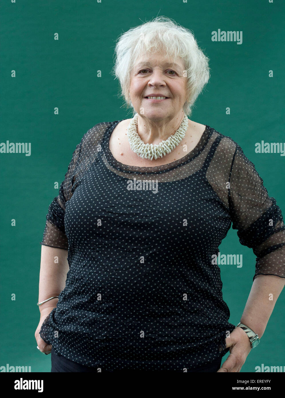 Liz Lochhead at the Edinburgh International Book Festival 2011. Scottish poet, dramatist and current Scots Makar (national Stock Photo