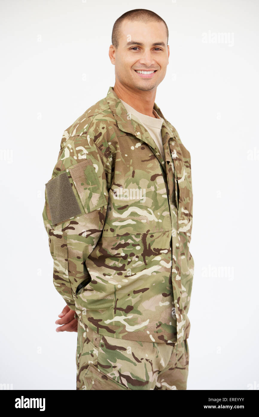Studio portrait soldier wearing uniform hi-res stock photography and ...