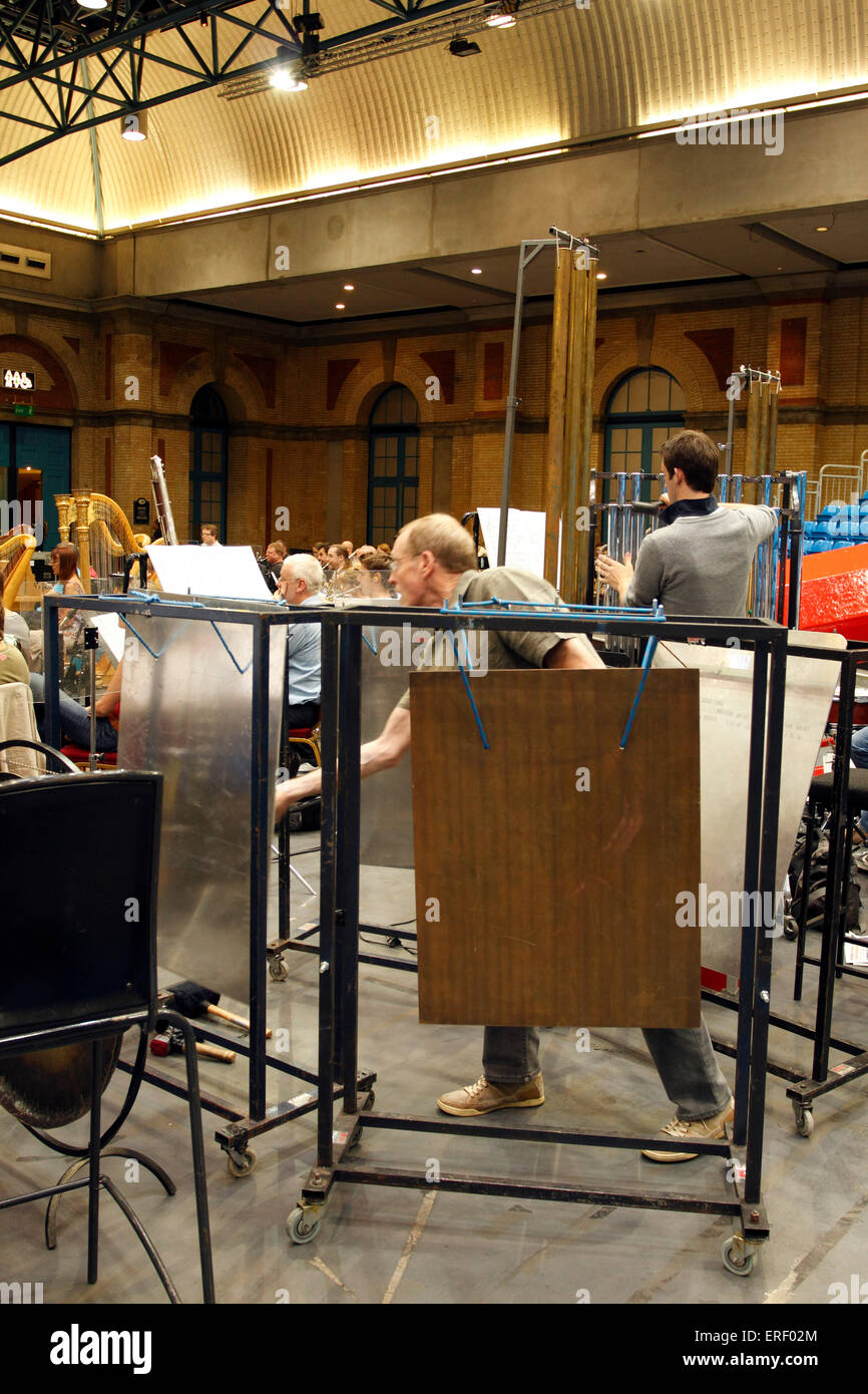 Percussionist playing Bell Plates Stock Photo Alamy