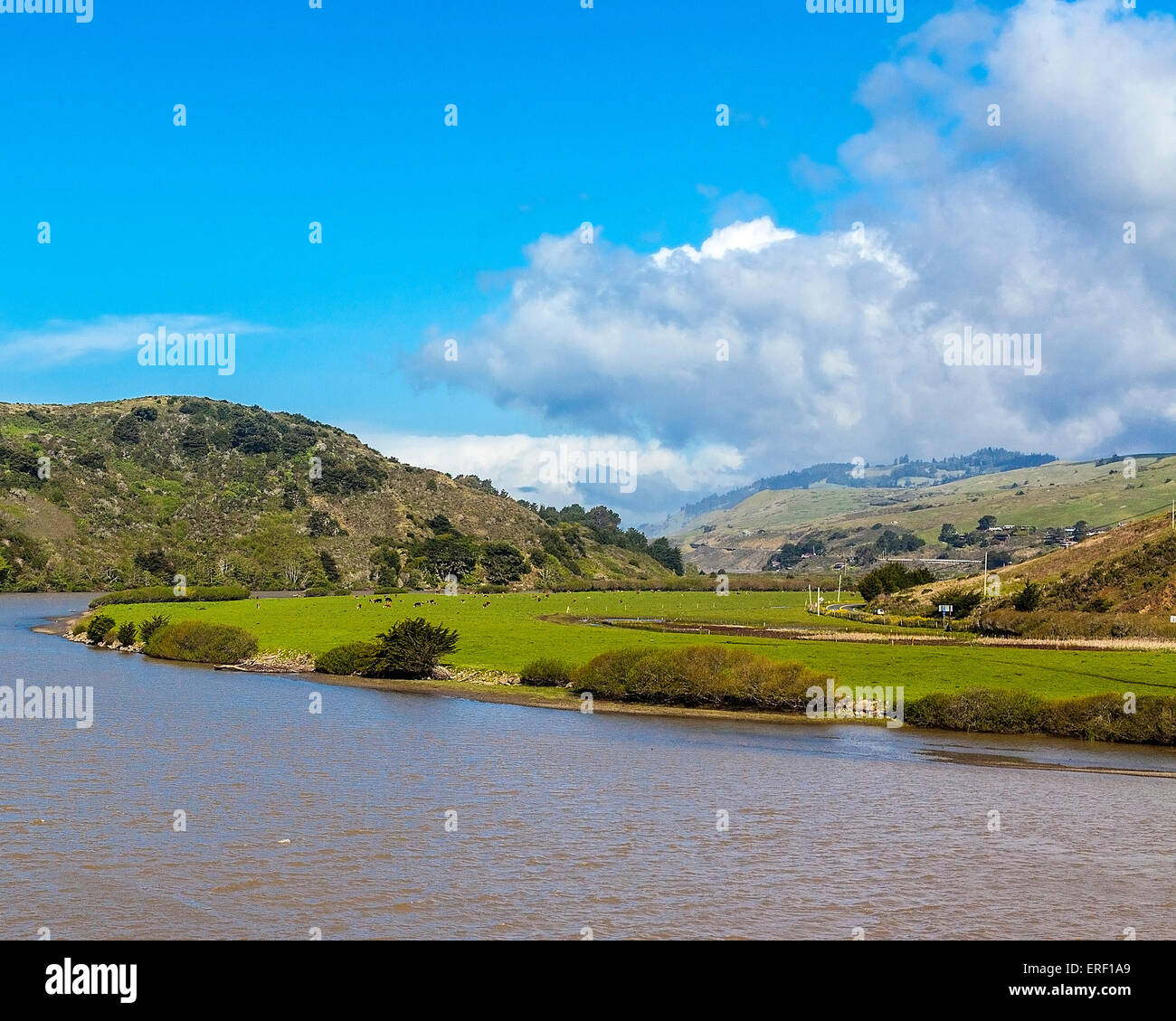 The Russian River in Sonoma County along California's North Coast Stock ...