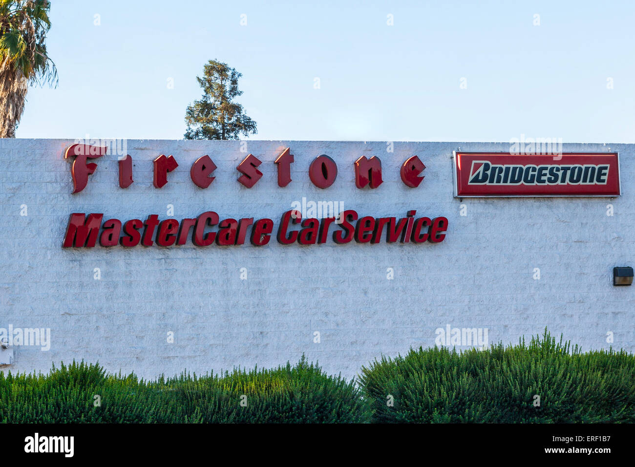 A Firestone Tire store in Modesto California Stock Photo