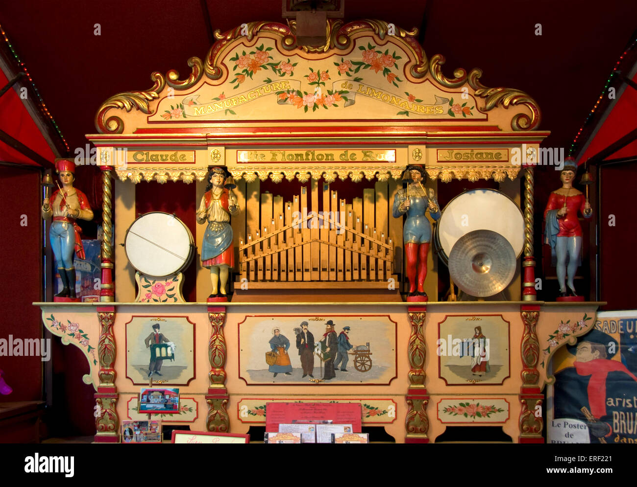 Large barrel organ pictured in the village of Roquemaure, Southern