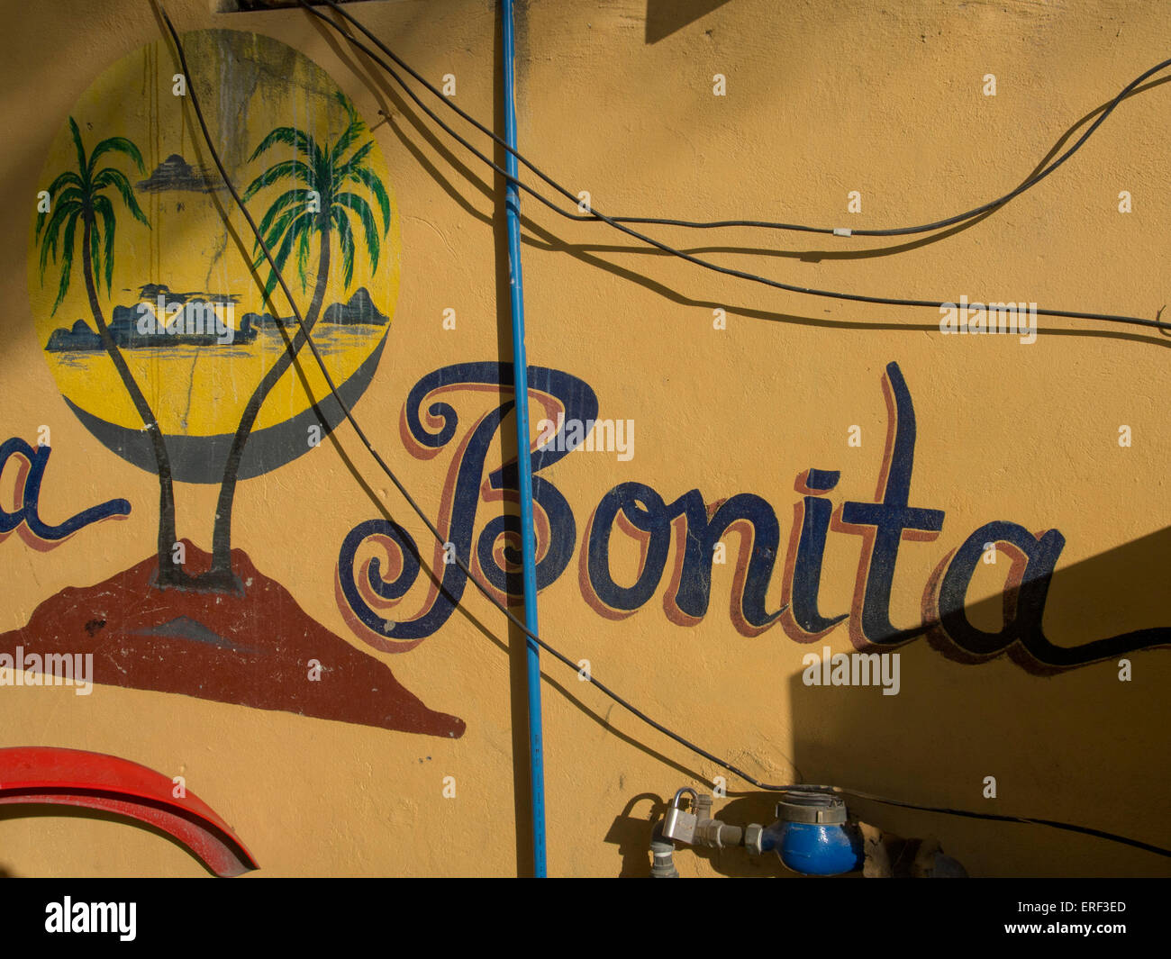 Wall painting 'Isla Bonita' meaning beautiful island in Boracay