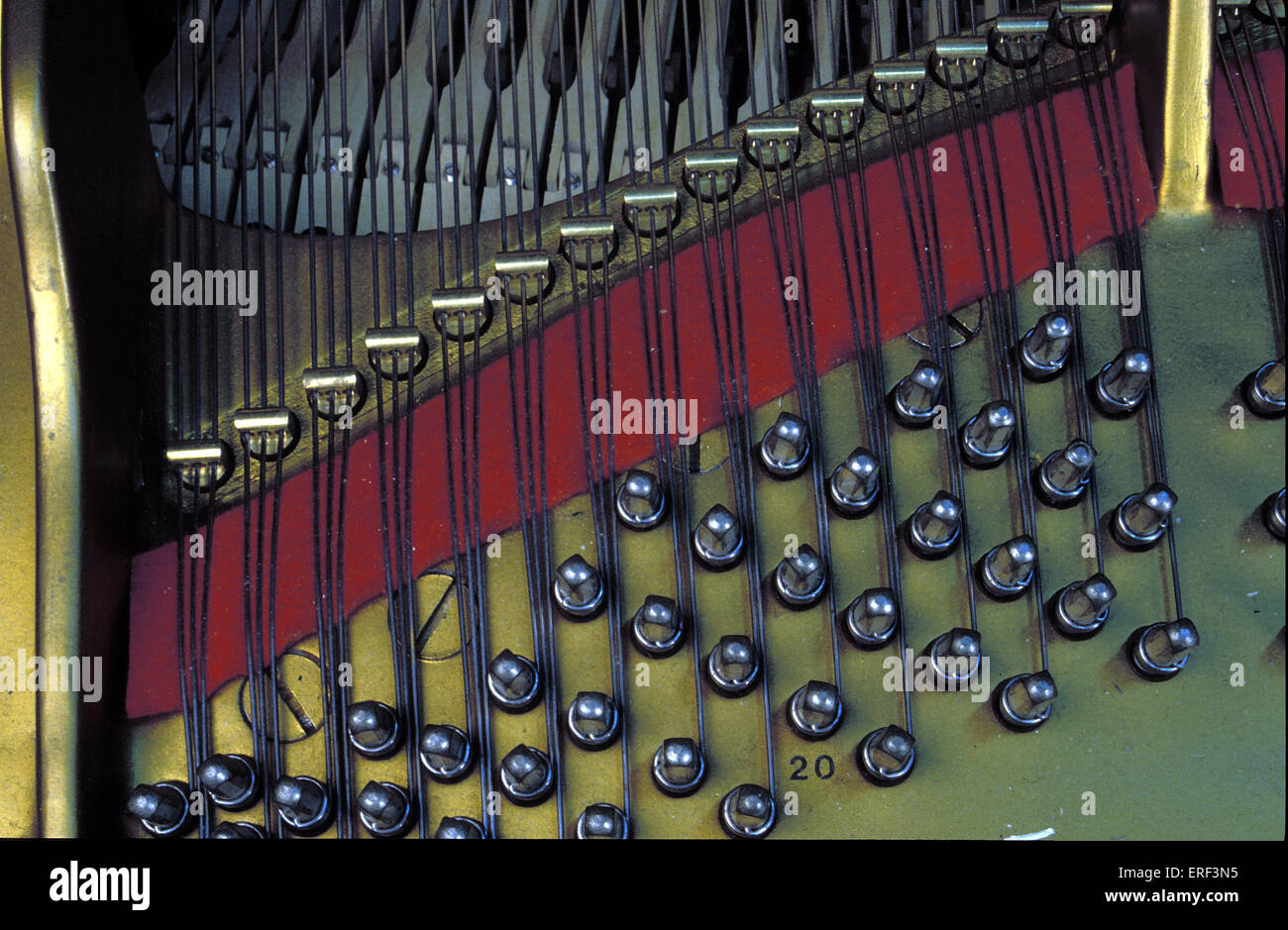 Instruments. Keyboard. Piano. Grand PIANO strings, hammer Stock Photo