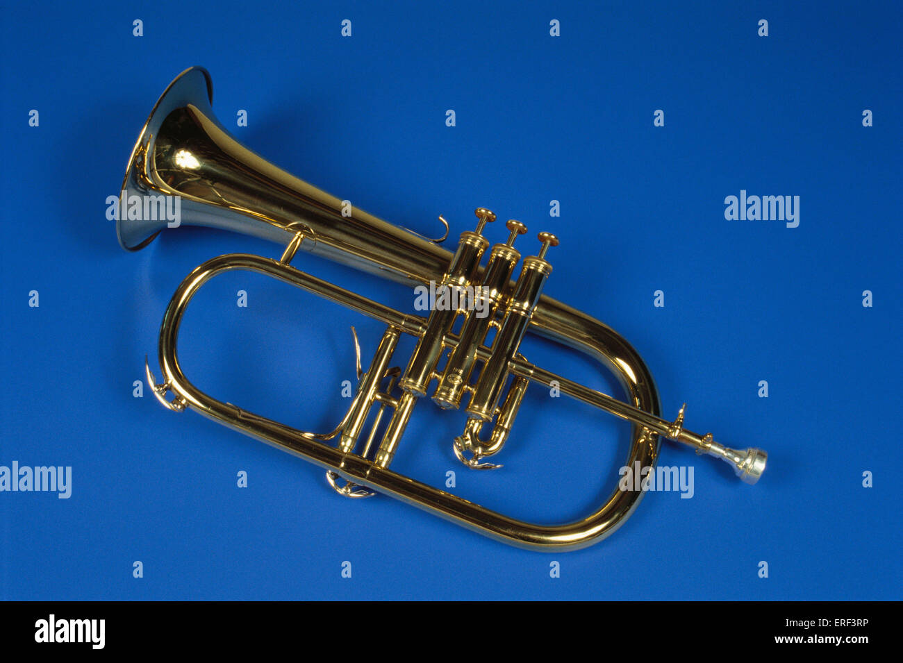 FLUGELHORN in B flat by Besson on blue background Stock Photo Alamy
