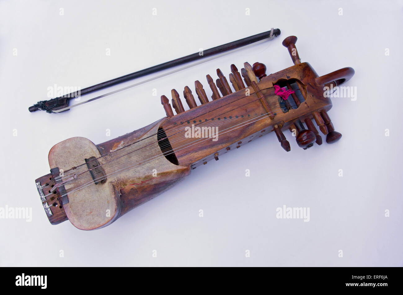 A sarangi, the most important instrument in the folk music of Rajasthan