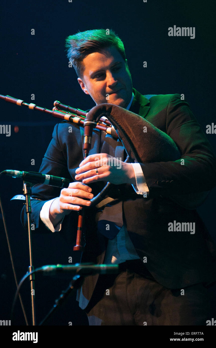 Finlay MacDonald performed at the Celtic Connections 20th Celebration concert, Royal Concert Hall Glasgow January 2013. He was Stock Photo