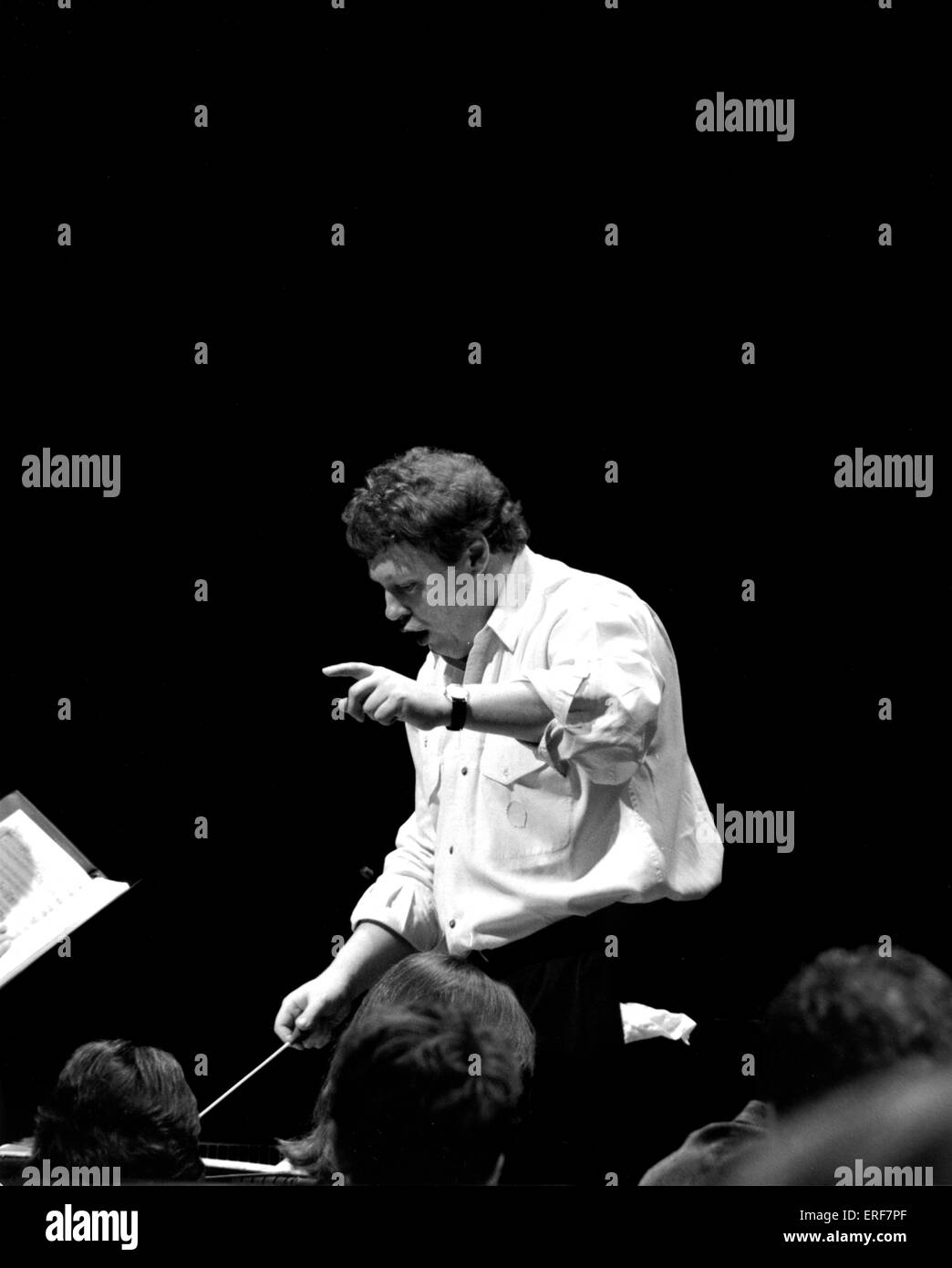 HICKOX, Richard  by C.Stock (conducting) English conductor b.1948- Stock Photo