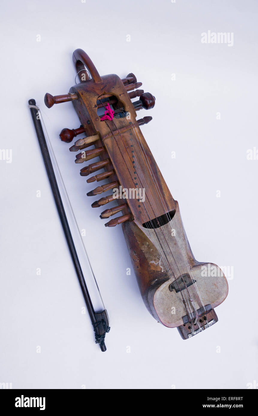 A sarangi, the most important instrument in the folk music of Rajasthan