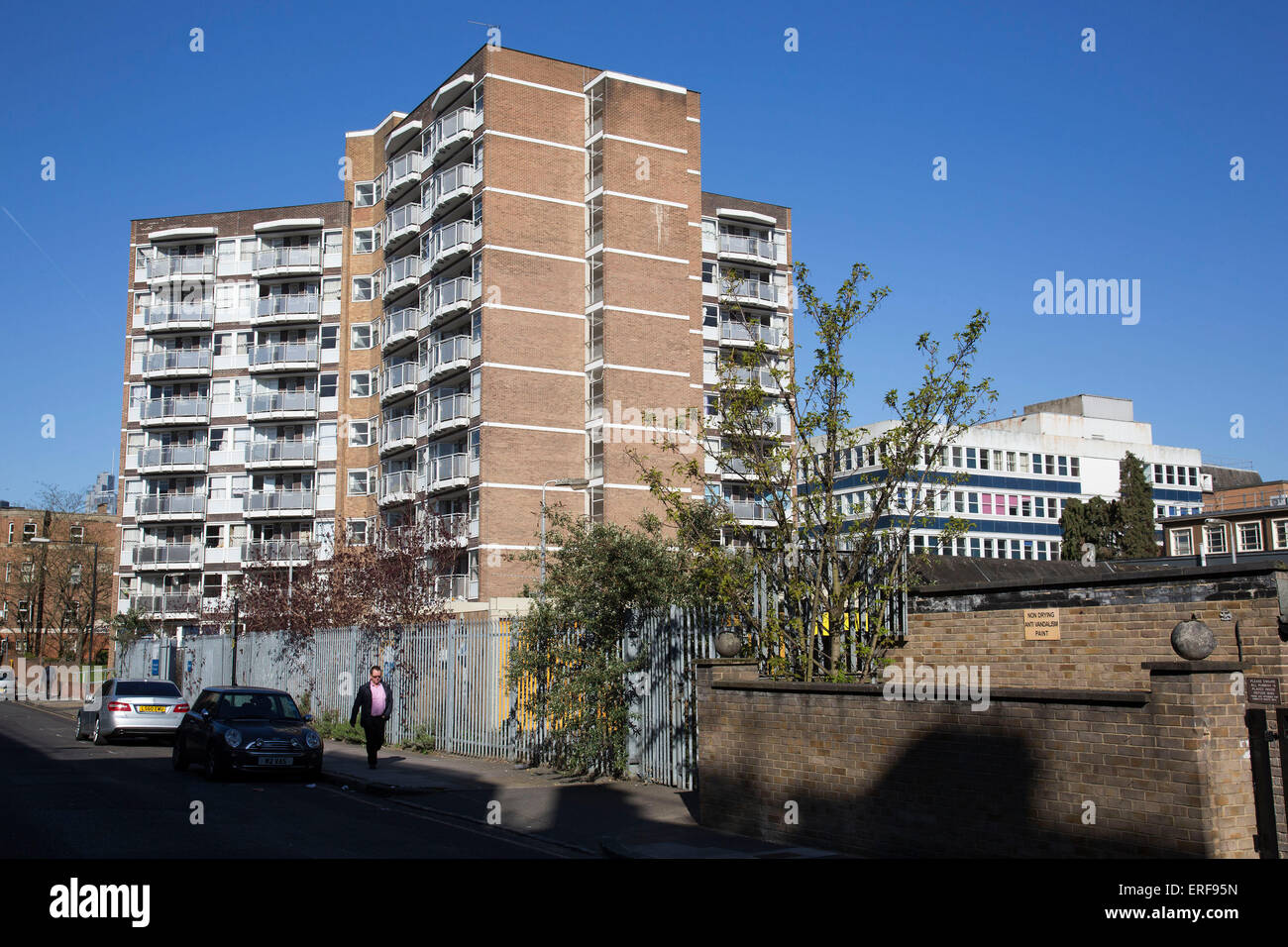 Housing estate in Whitechapel, East London, UK. Council estates like