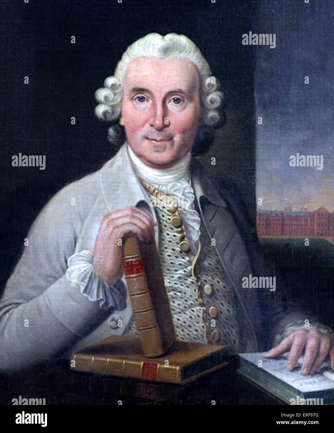 James Lind (4 October 1716 – 13 July 1794) was a Scottish physician who by conducting the first ever clinical trial, developed the theory that citrus fruits cured scurvy. Stock Photo