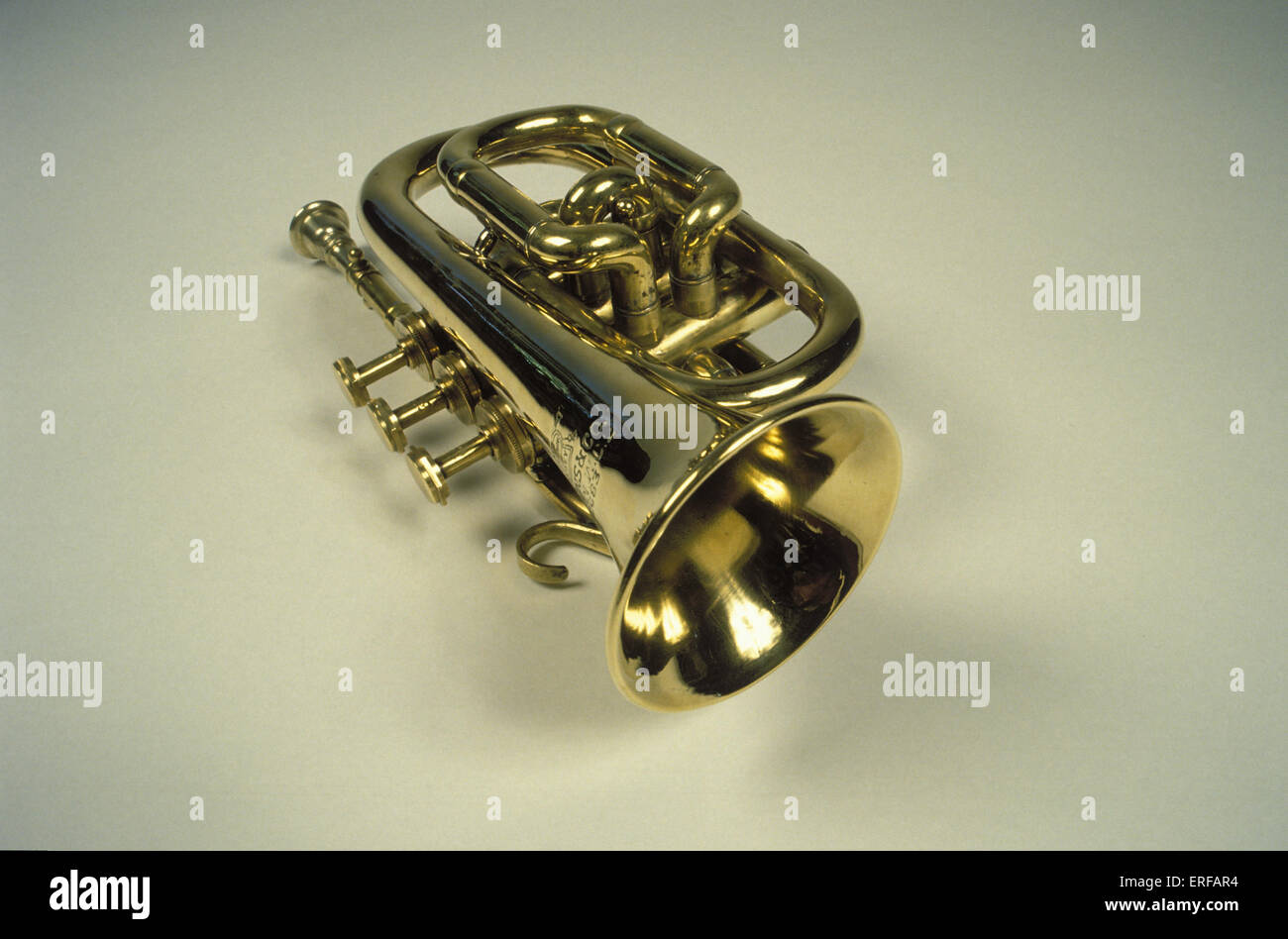 Pocket Cornet by Bessons on white background. Stock Photo