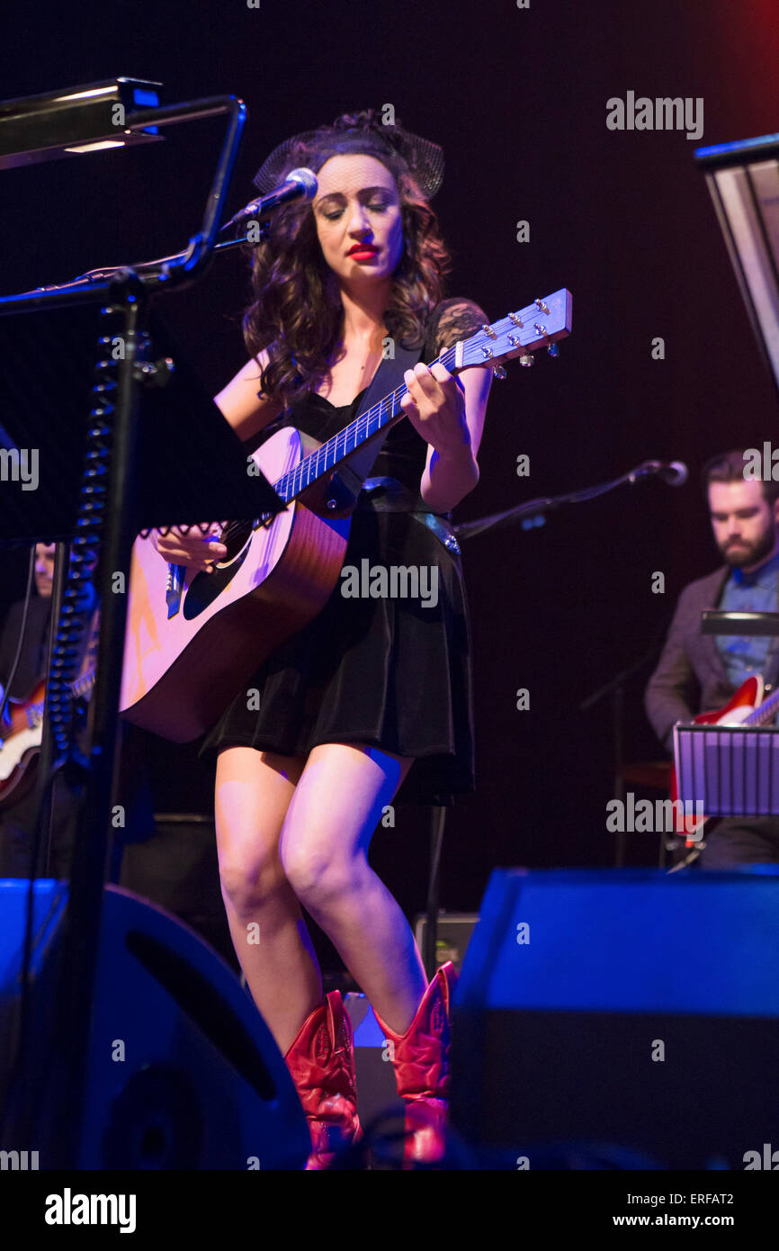 Lindi Ortega, Canadian singer-songwriter, performed at Roaming Roots Revue concert Celtic Connections 2014. She has released 5 Stock Photo