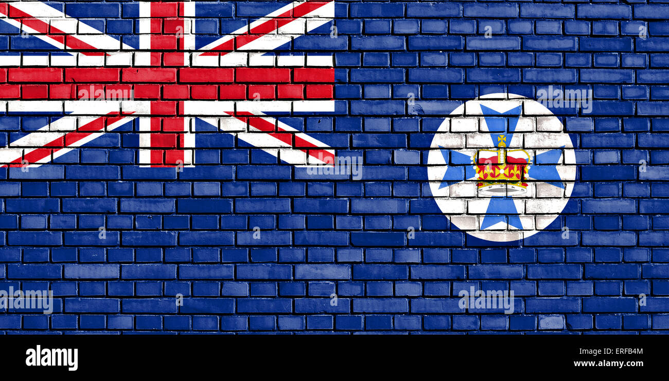 flag of Queensland painted on brick wall Stock Photo - Alamy