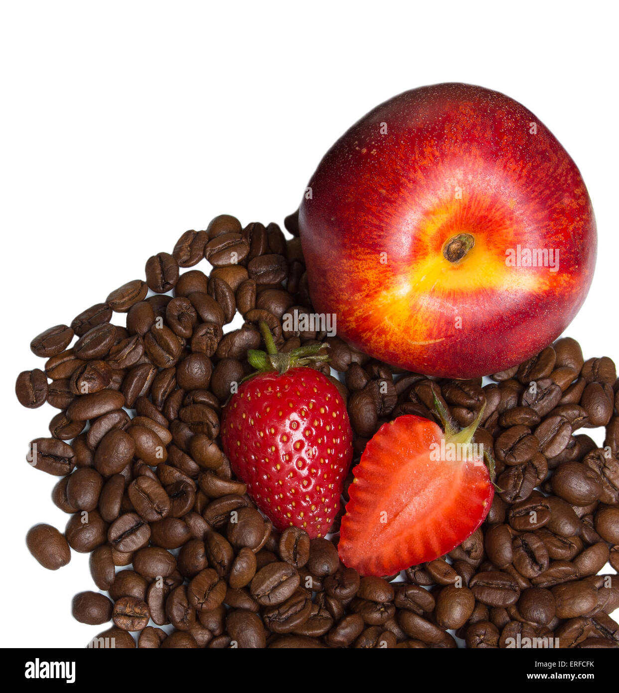 fruits with coffee Stock Photo Alamy