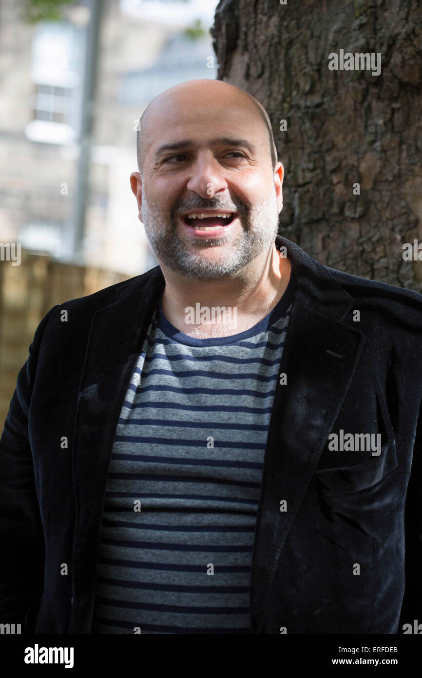 22nd August 2014. Omid Djalili, British-Iranian comedian, actor and writer, gave a talk on his memoir A Particulary British Stock Photo