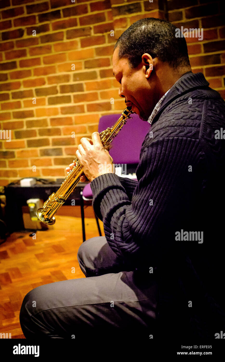 Ravi Coltrane Son Of John Coltrane Playing Soprano During Sound Stock Photo Alamy