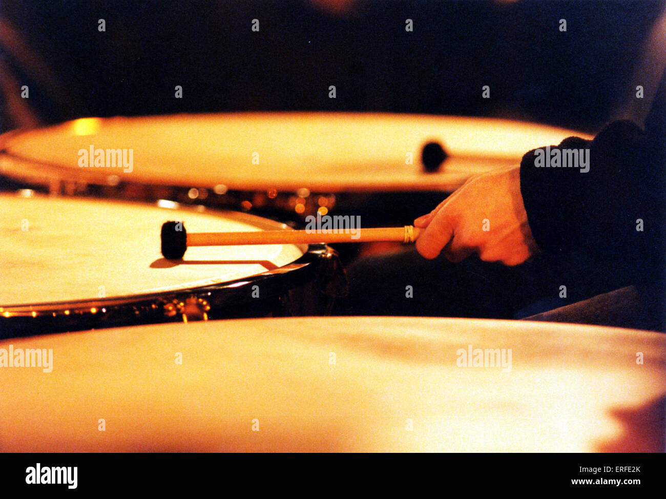 Timpani being played with beaters Stock Photo Alamy