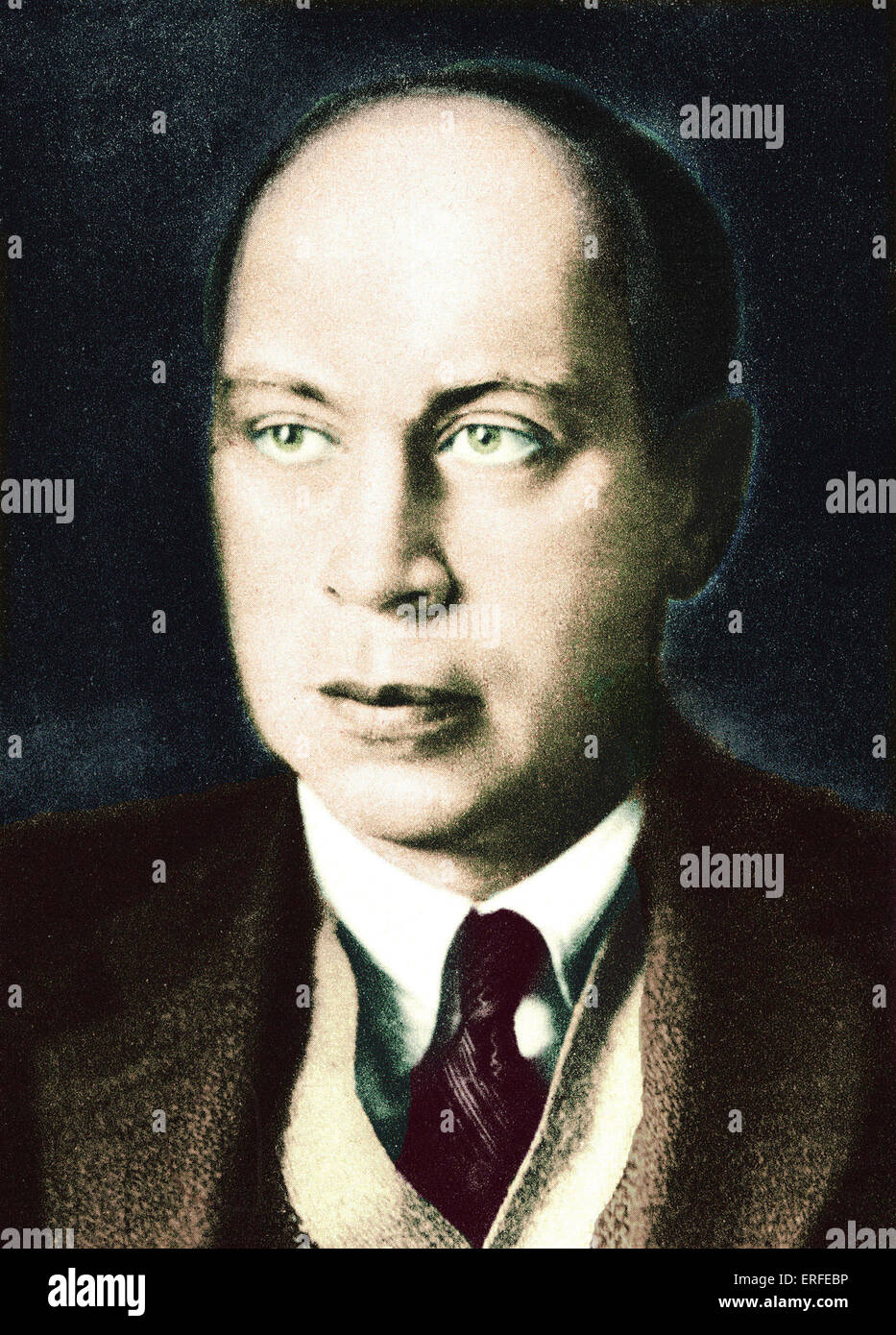 Sergei Prokofiev portrait. Russian composer, 1891-1953 Stock Photo