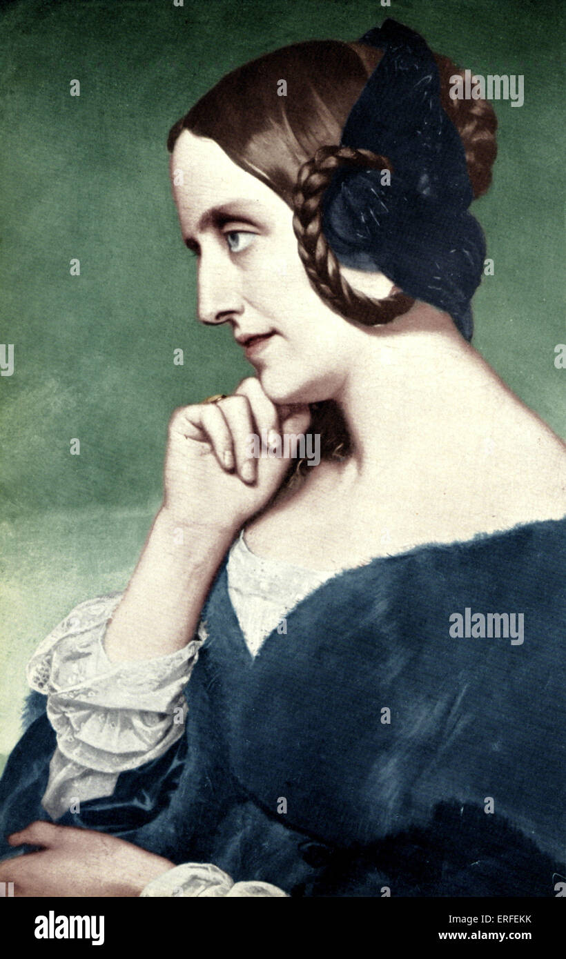 Countess Marie d'Agoult. by Henri Lehmann (1839) Stock Photo