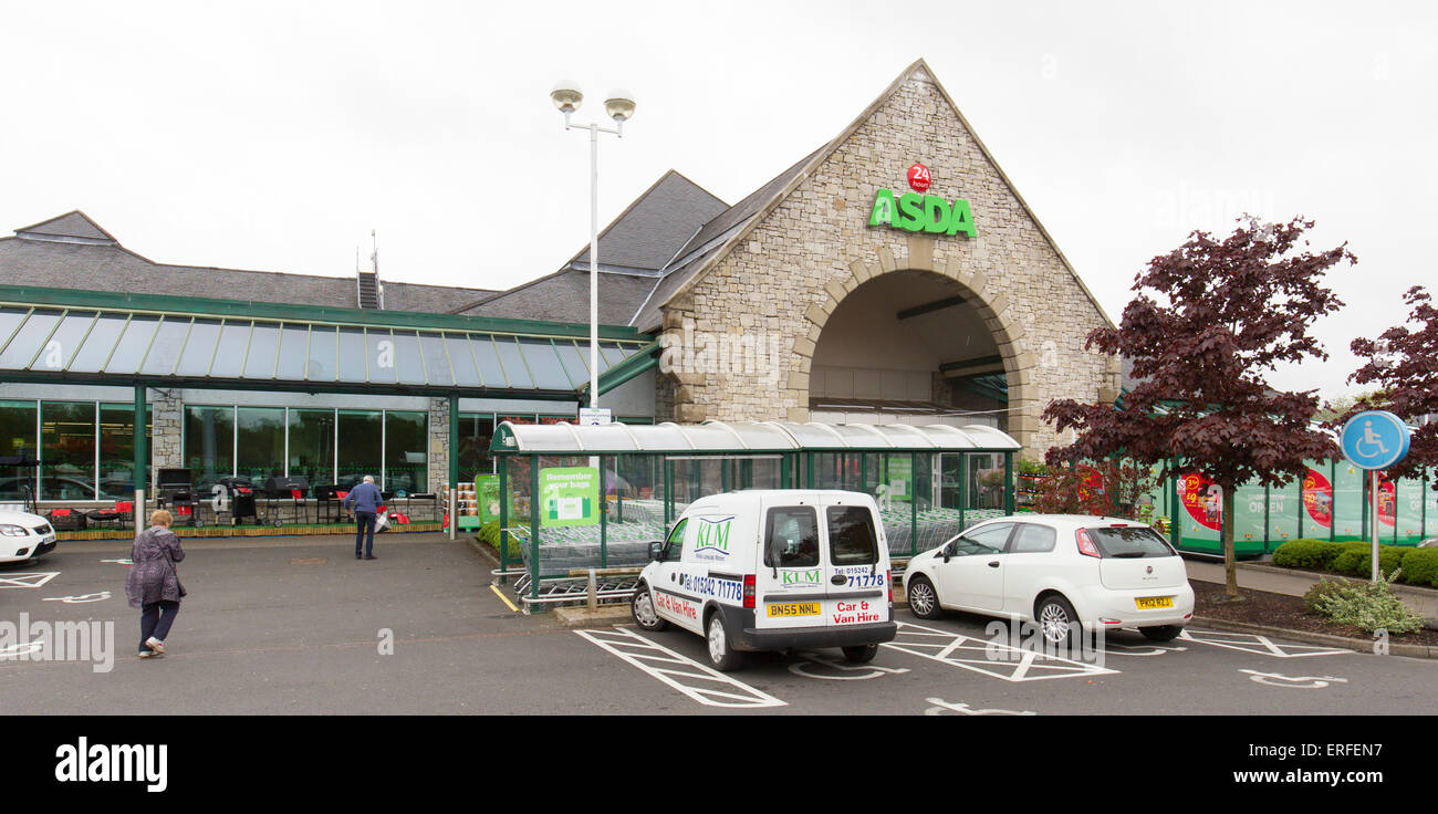 asda store entrance supermarket,Kendal Stock Photo Alamy