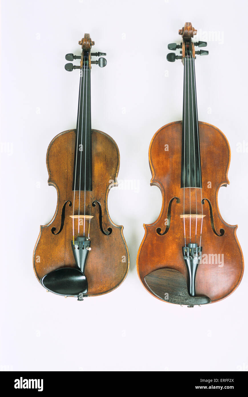 Close-up of violin and viola, side by side Stock Photo - Alamy