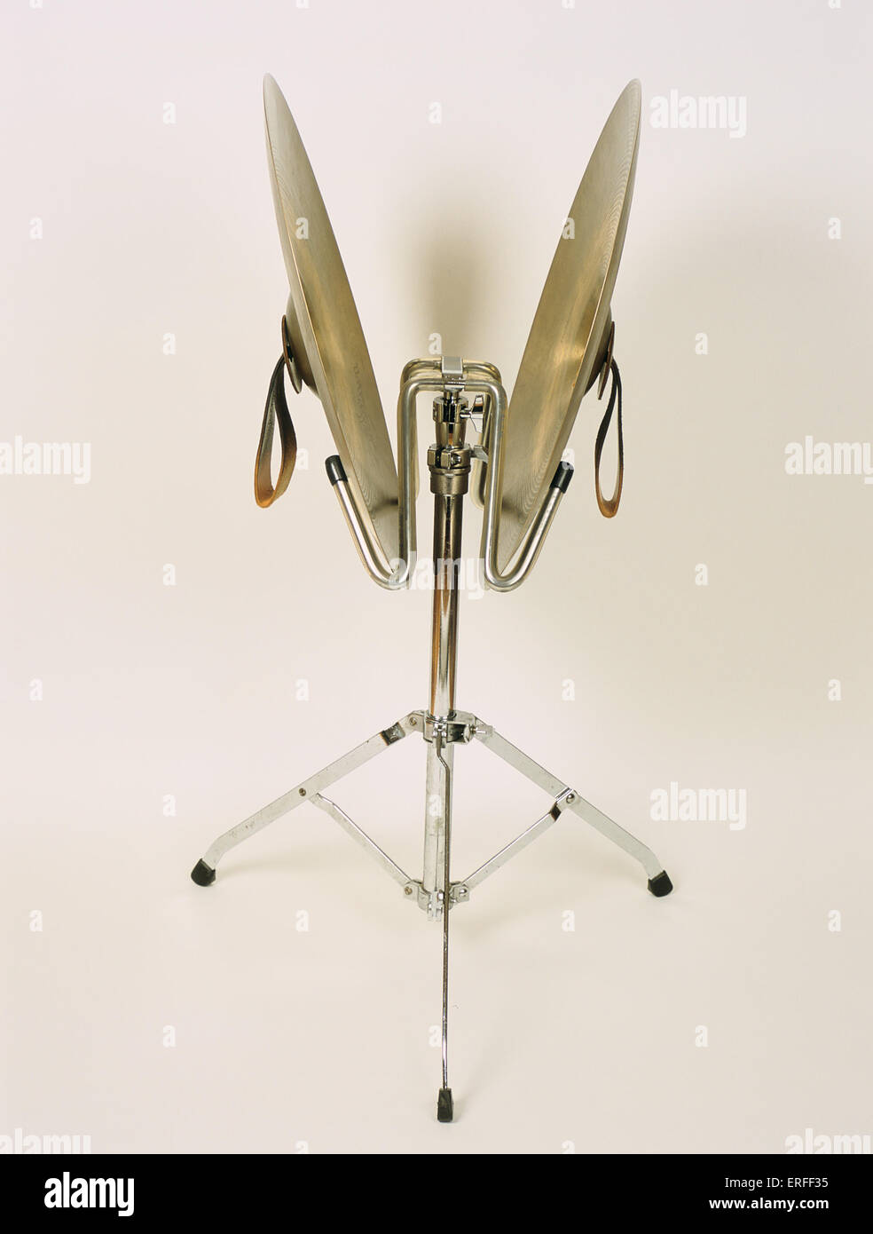 Clashed cymbals on stand Stock Photo Alamy