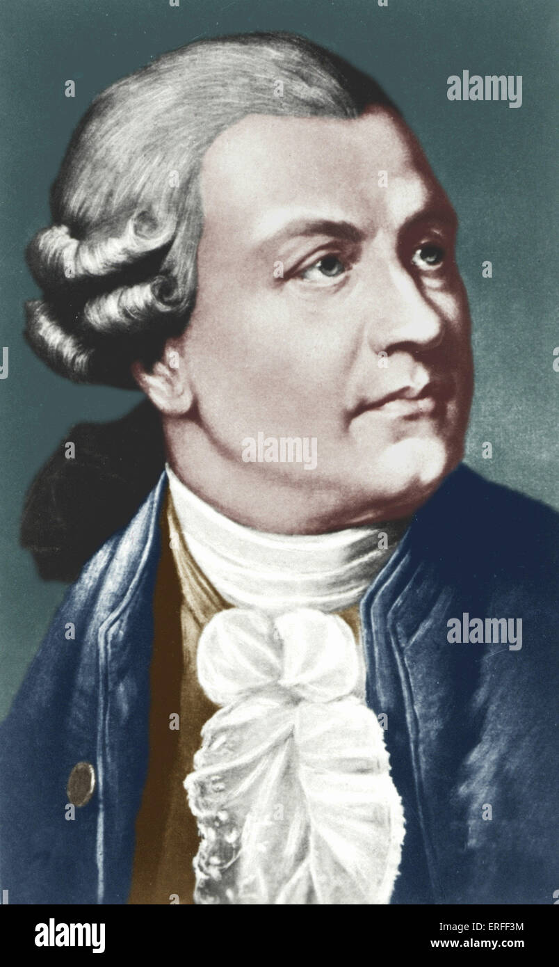 KLOPSTOCK, Friedrich German poet, 1724-1803 - wrote text with Mahler for M's Resurrection in 2nd symphony Stock Photo