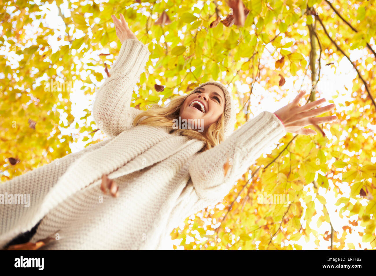 Pretty woman on autumn hi-res stock photography and images - Alamy
