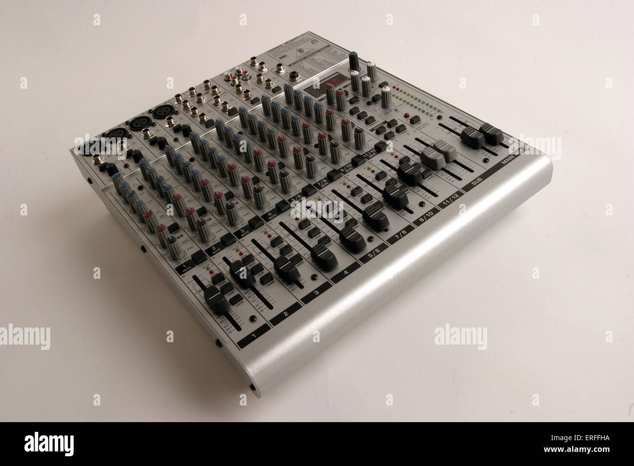 16 input Line Mixer by Behringer with 24 bit multi-FX processor Stock Photo