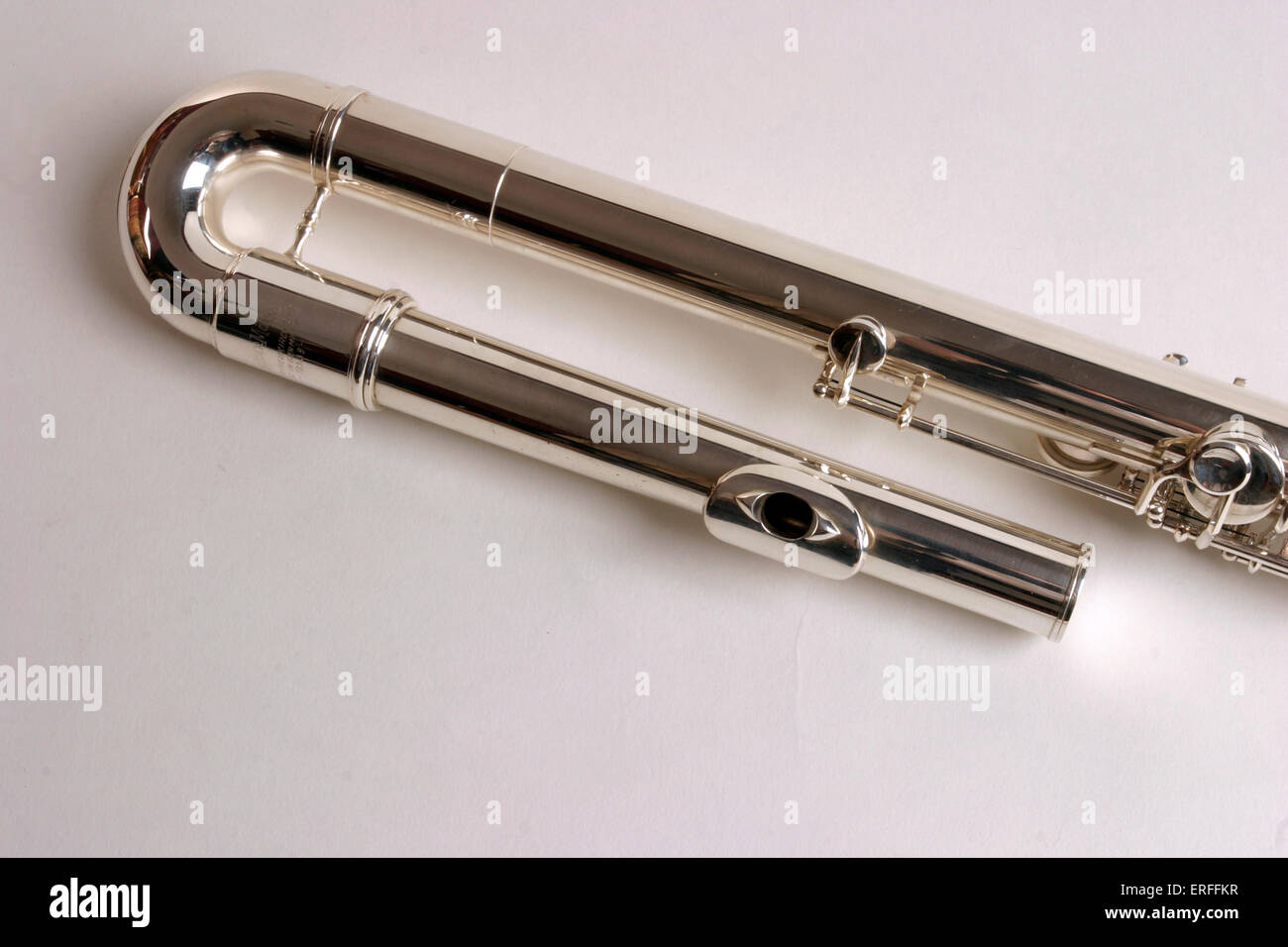 Bass flute, head joint Stock Photo Alamy
