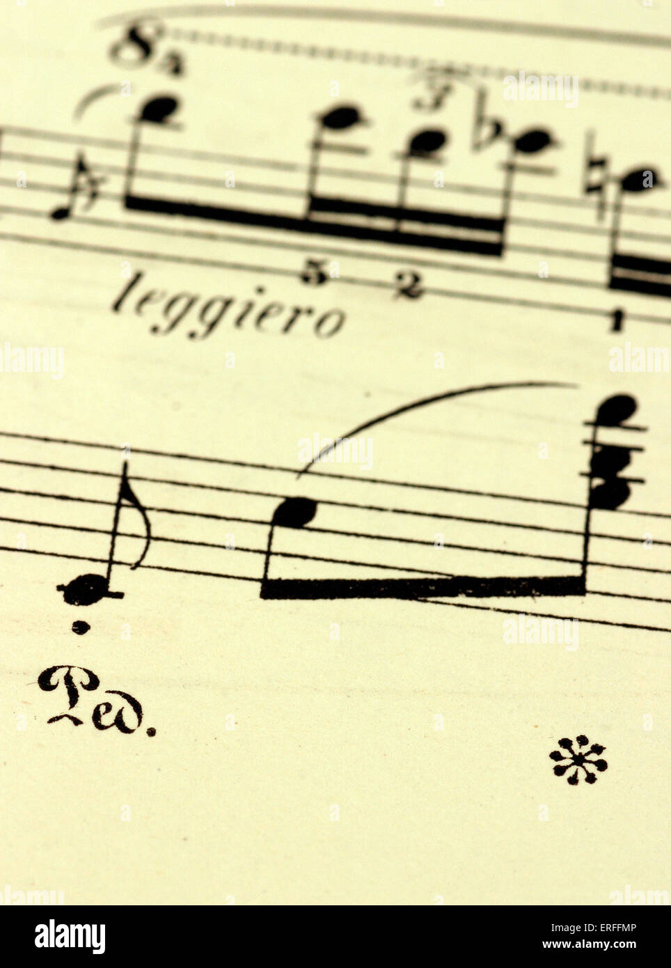 Piano music pedal marking Stock Photo Alamy