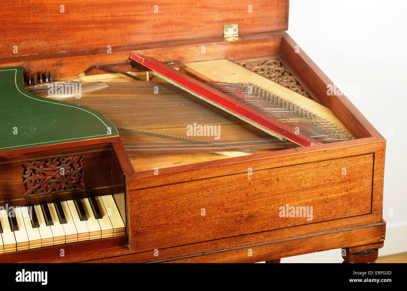 Square piano, made by Clementi in London in 1822 Credit: Royal Academy Of Music/ On loan from Kenneth & Mary   Mobbs Stock Photo