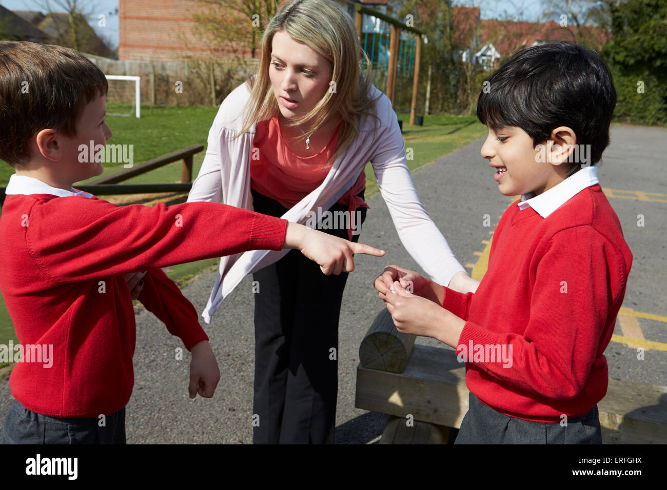 fight fighting boys Stock Photo - Alamy