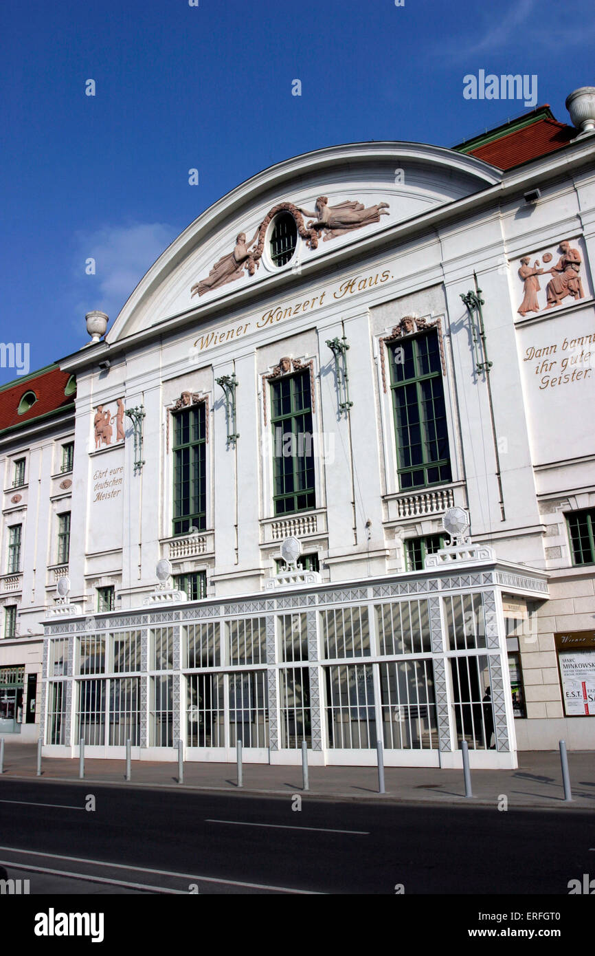 Facade of the Wiener Konzerthaus,Vienna, Austria. Opened 1913. Stock Photo