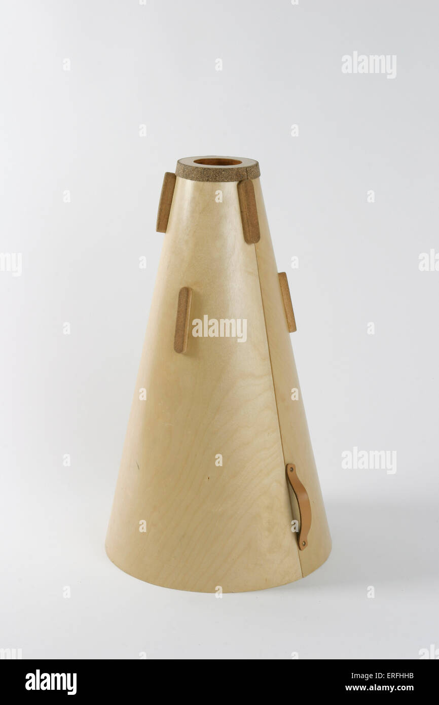 Tuba mute White background Stock Photo Alamy