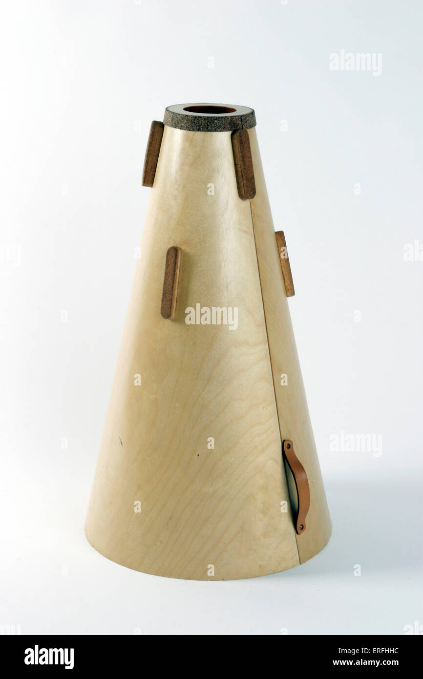 Tuba Mute White background Stock Photo Alamy