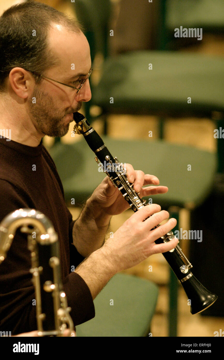 E Flat Clarinet Being played by John Cooper Stock Photo