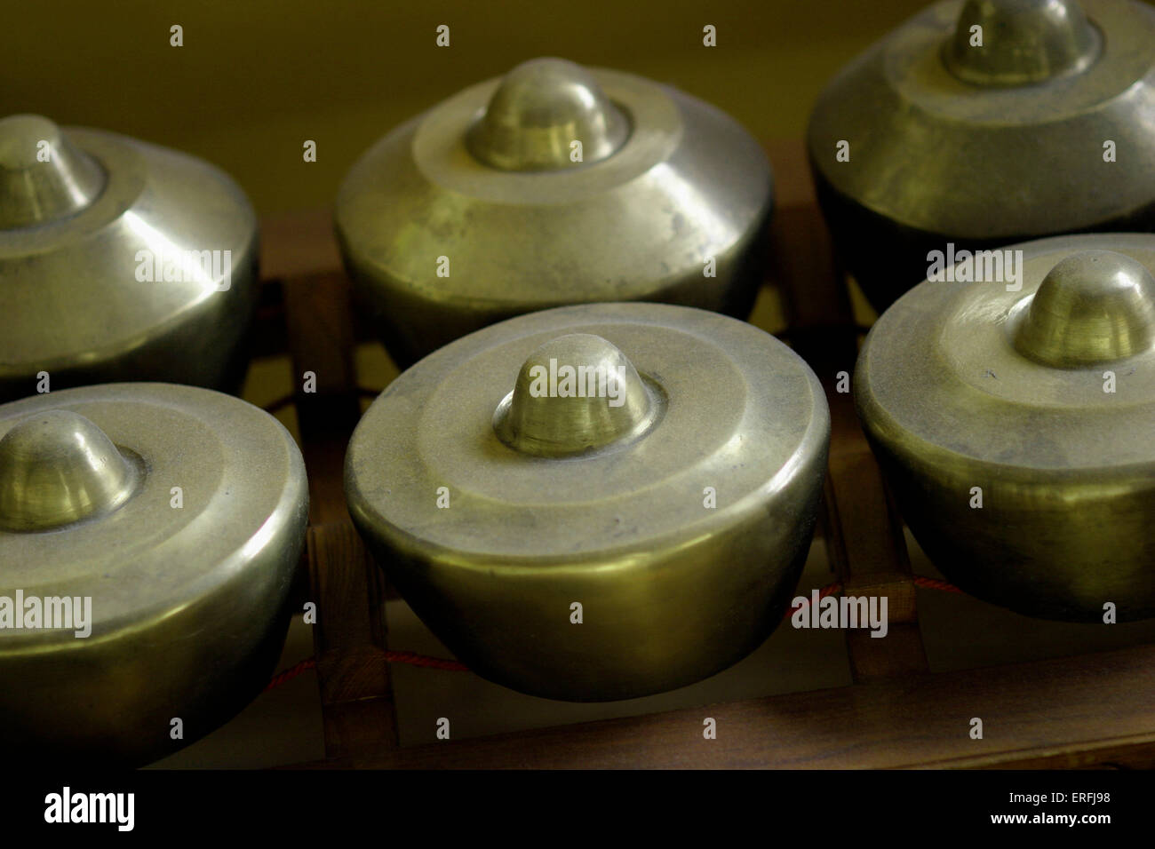 Gamelan gongs from Indonesia Gong Stock Photo Alamy