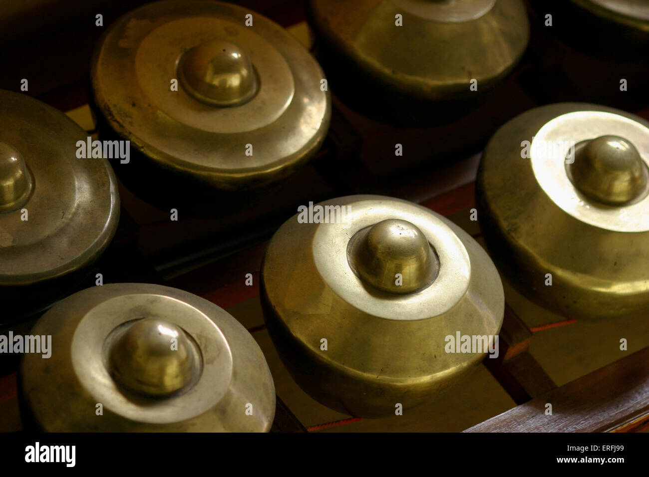 Gamelan gongs from Indonesia Gong Stock Photo Alamy
