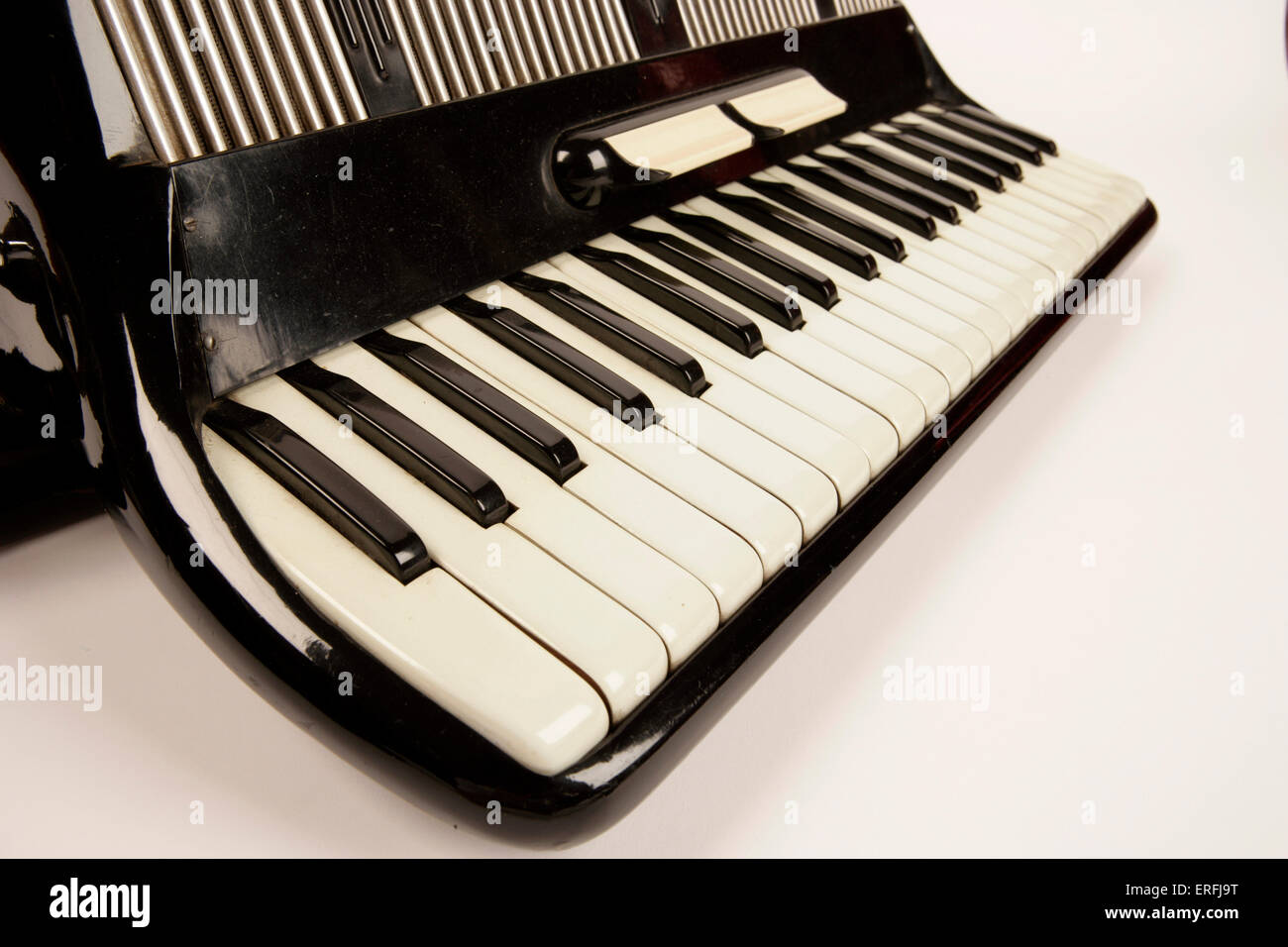 Bass accordion - 120 button bass model Made by Serenelli of Italy. White  background Stock Photo - Alamy