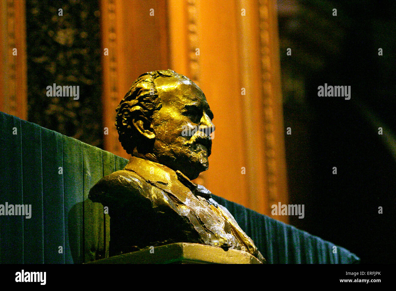 Sir Henry Wood - bust of English conductor at the Royal Albert Hall, London. 3 March 1869 – 19 August 1944. Prom, proms, Stock Photo
