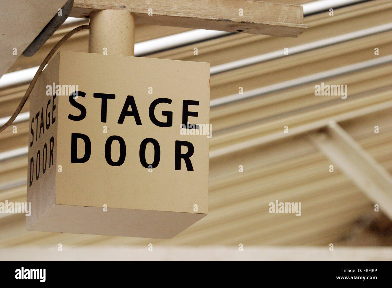 Stage door sign generic Stock Photo Alamy