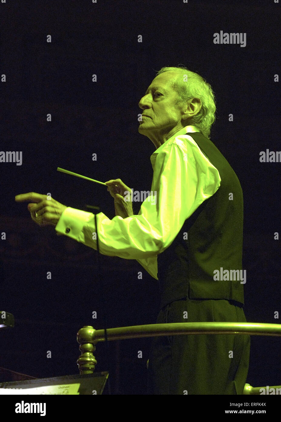 John Barry - British film composer at the 'John Barry & the Ten Tenors' concert at the Royal Albert Hall, London, 28 September Stock Photo