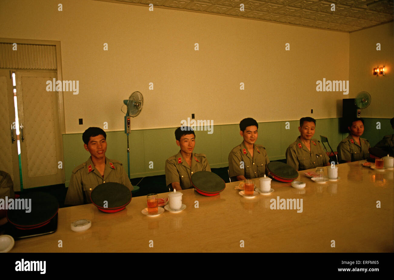 Peoples Liberation Army officers at Shijiazhuang Military Academy, Hubei province, China, 1985 Stock Photo